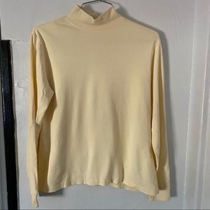 Pastel Yellow Mock Neck Sweater